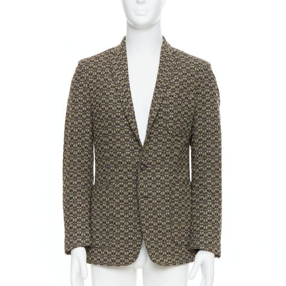 Maison Margiela Wool Tweed Pocket Blazer Jacket
